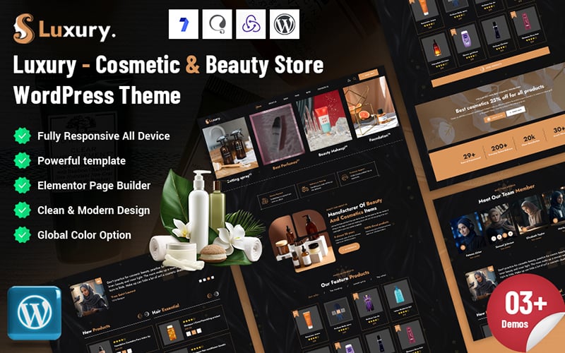Luxury – Cosmetic & Beauty Store WordPress Theme