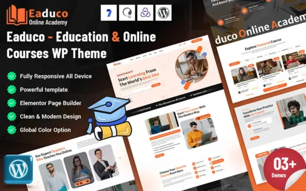 Eaduco – Education & Online Courses WordPress Theme