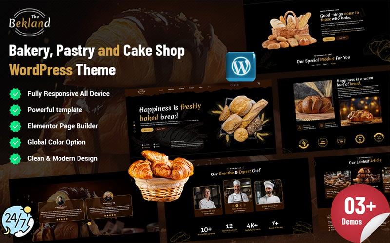Bekland - Bakery, Pastry And Cake Shop Themes