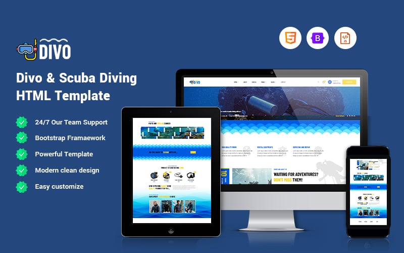 Divo - Scuba Diving Website Template
