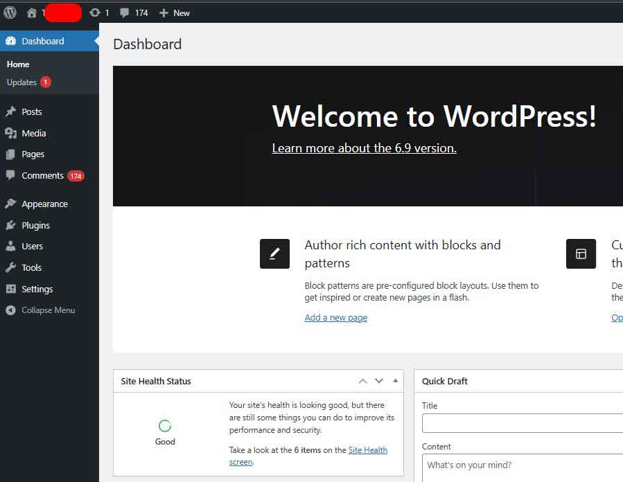 Familiar With WordPress Admin Dashboard..
