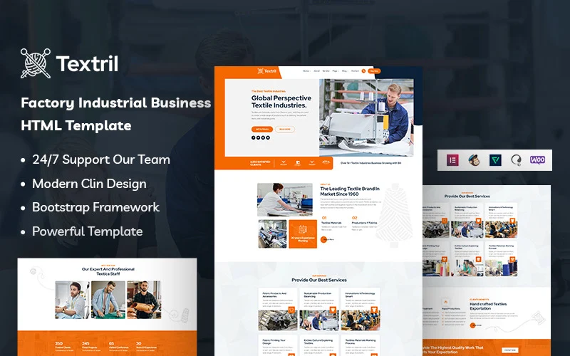 Textril – Factory Industrial Business Website Template