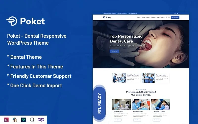Poket - Dental Responsive WordPress Theme