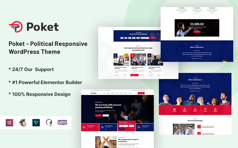 Poket - Political Responsive WordPress Theme