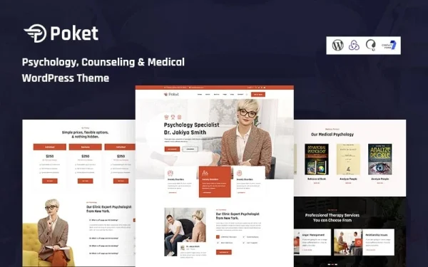 Poket – Psychology, Counseling & Medical WordPress Theme