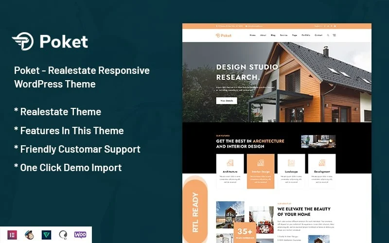 Poket— real estate responsive WordPress theme