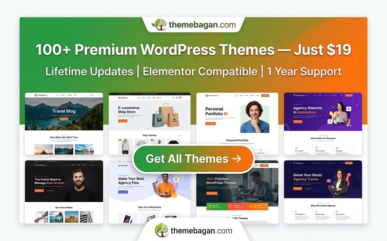 Cheap WordPress Theme Bundle $19 — 100+ Themes | ThemeBagan